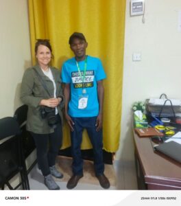 Swedish journalist Sofi Lundin visiting Agents of Peace Organization office
